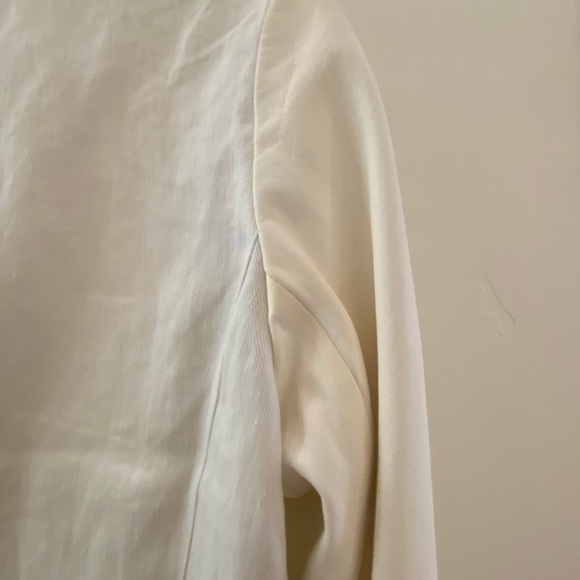 Vince White Cotton/Linen/Leather Jacket | 6 - Picture 2 of 6